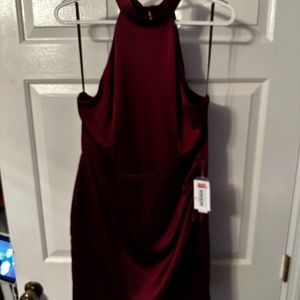 Red strapless homecoming/party dress